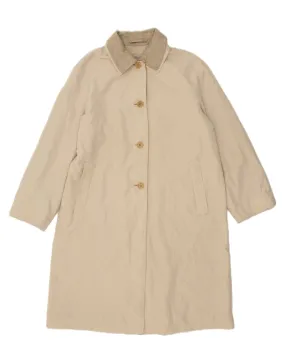 ALLEGRI Womens Overcoat UK 14 Large Beige Polyester