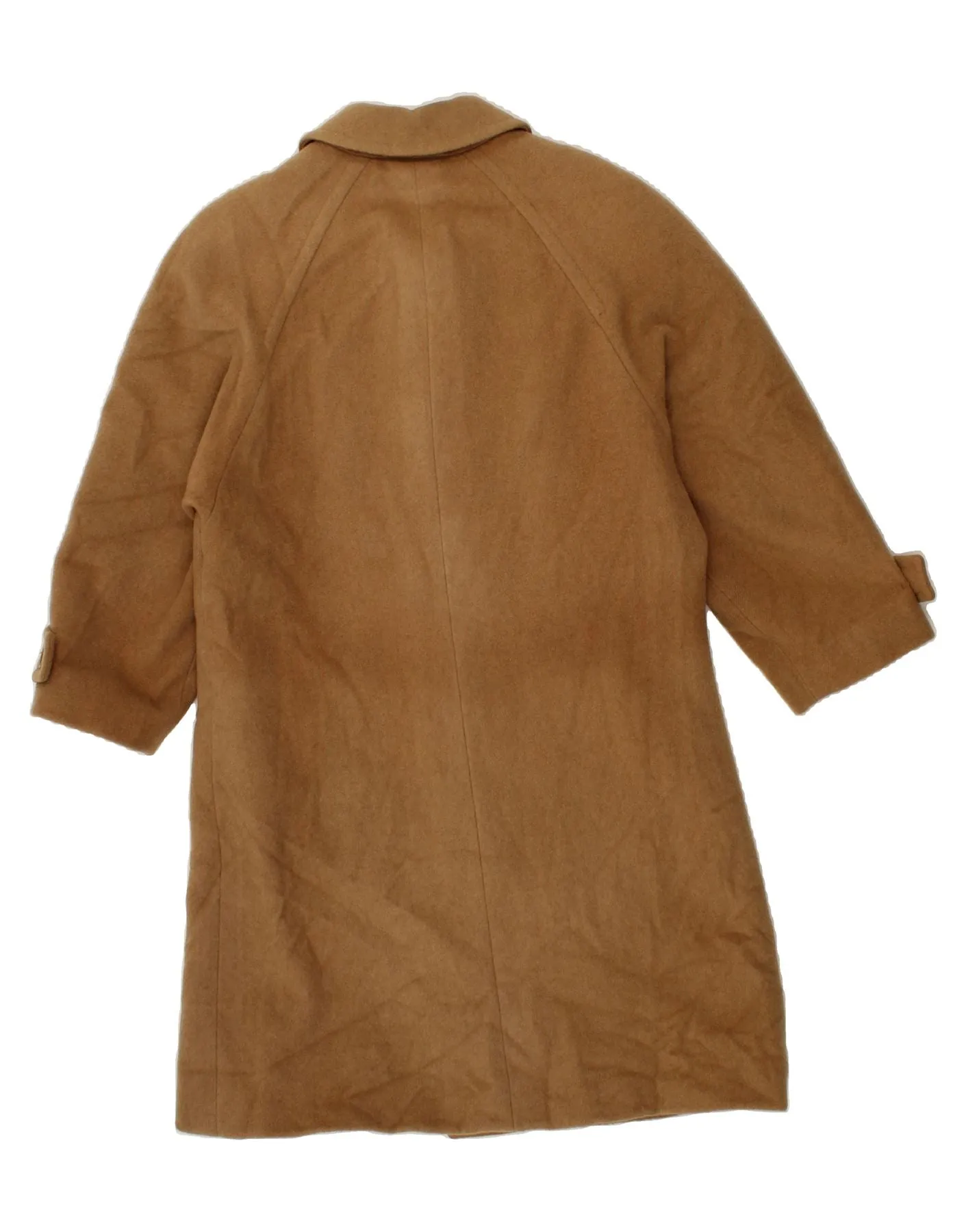 AQUASCUTUM Womens Overcoat UK 14 Large Brown Camelhair