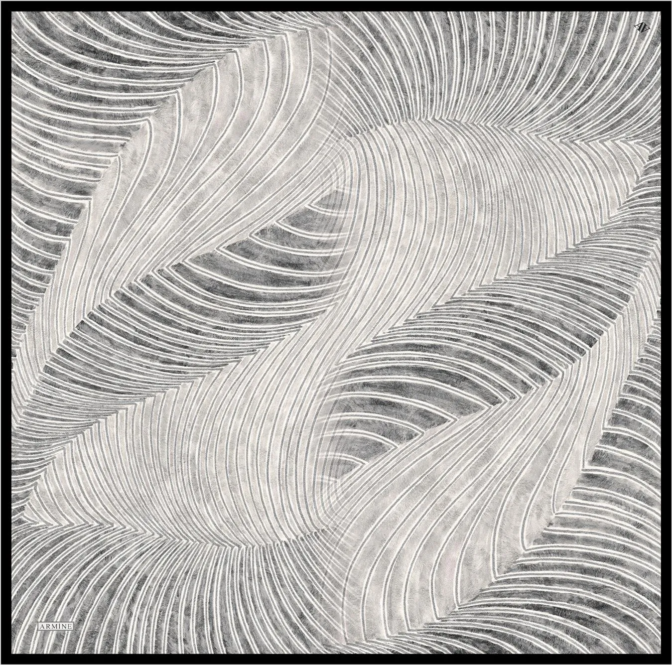 Armine Bianca Floral Silk Scarf No. 1