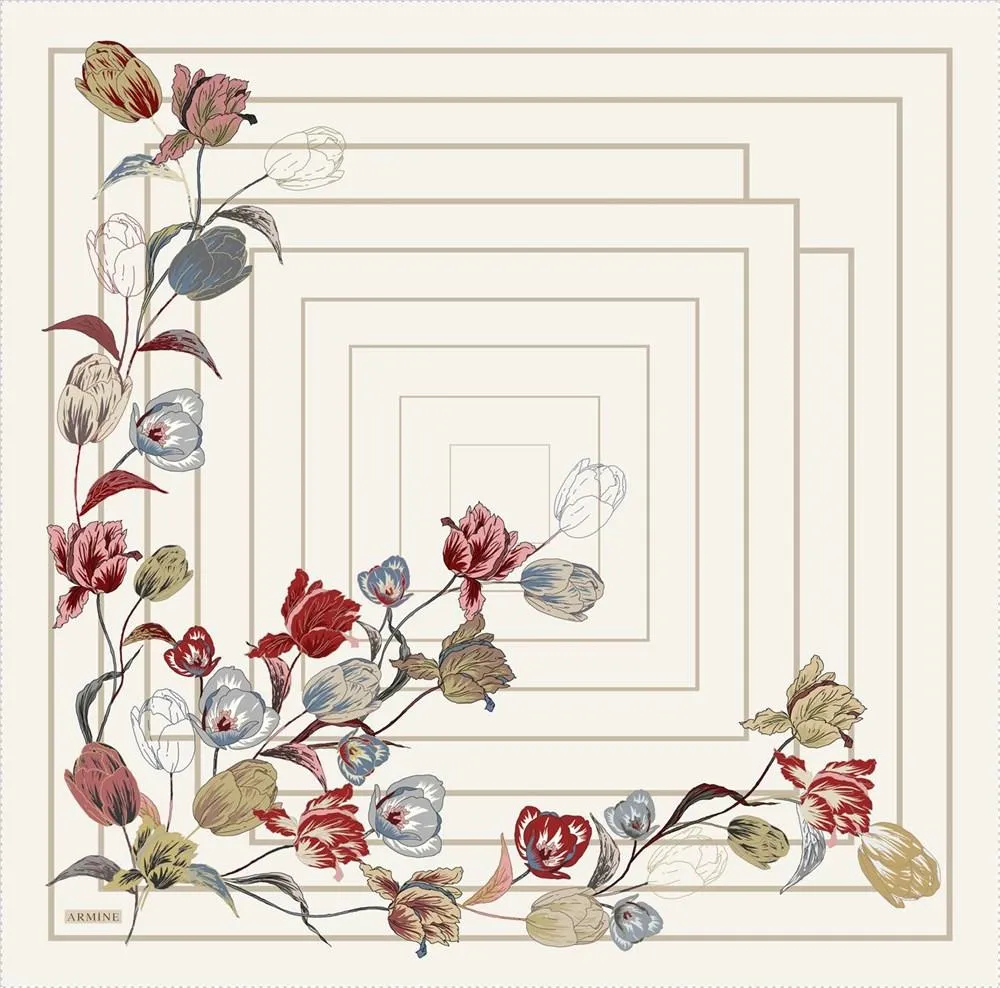 Armine Romanze Floral Silk Scarf No. 35
