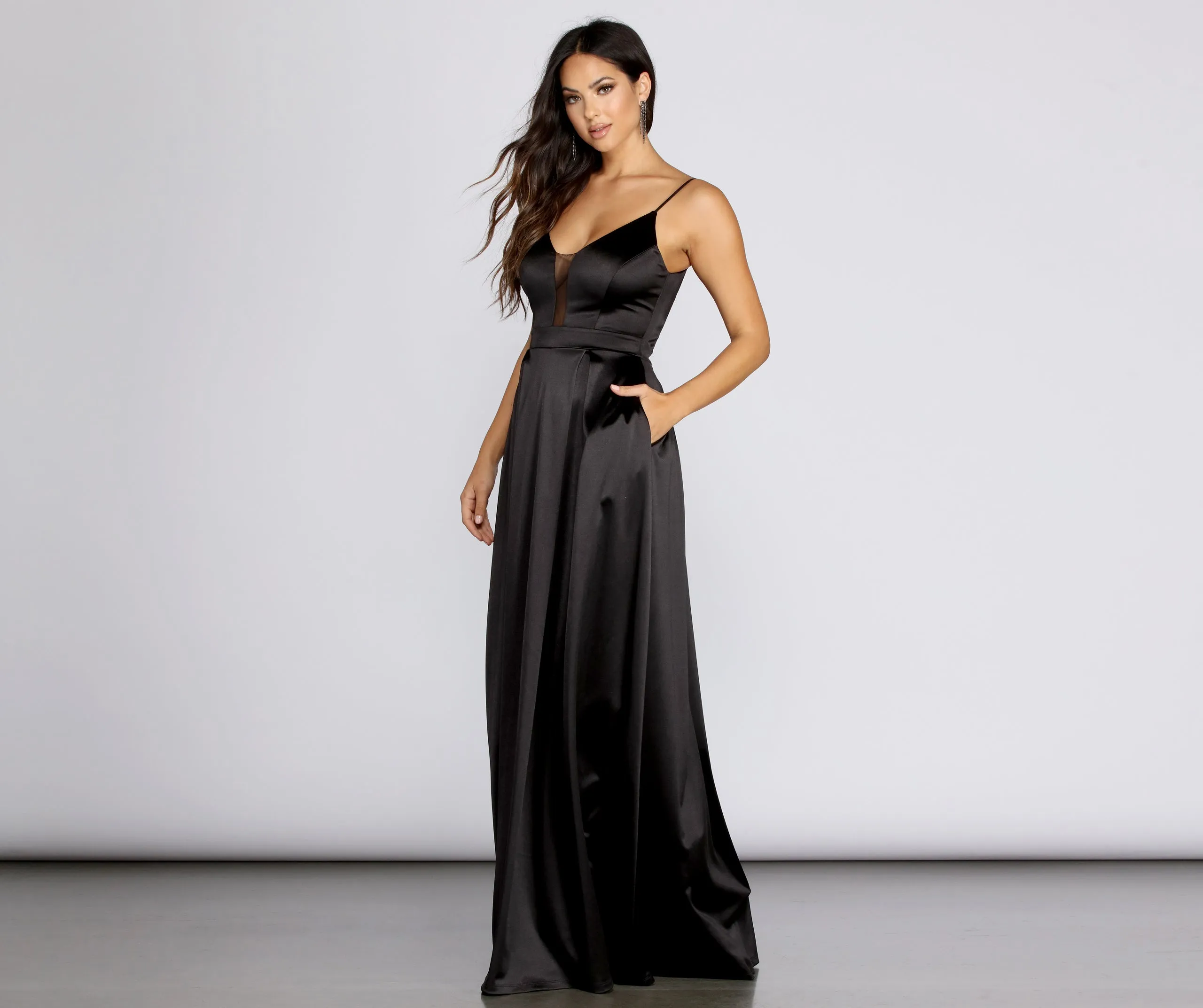 Avery Satin Ball Gown