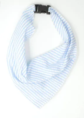 Blue Seersucker Scarf