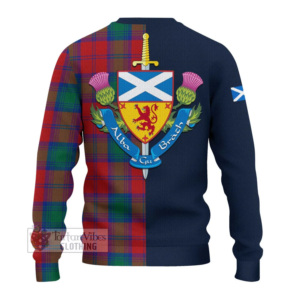 Byres (Byses) Tartan Ugly Sweater with Scottish Lion Royal Arm Half Style