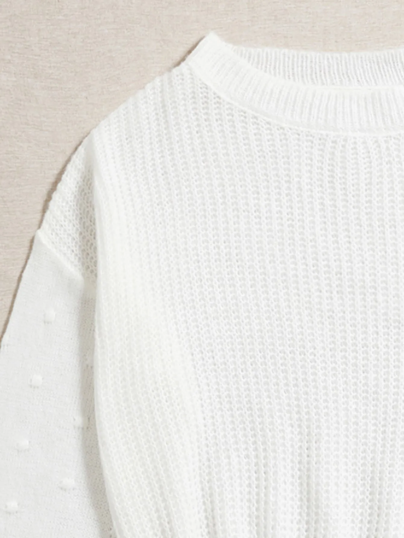 Casual Plain Long Sleeve Stand Collar Crop Women Sweater