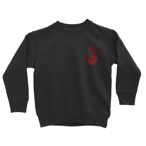 CAUGHT TINY RED HANDED Kids Sweatshirt
