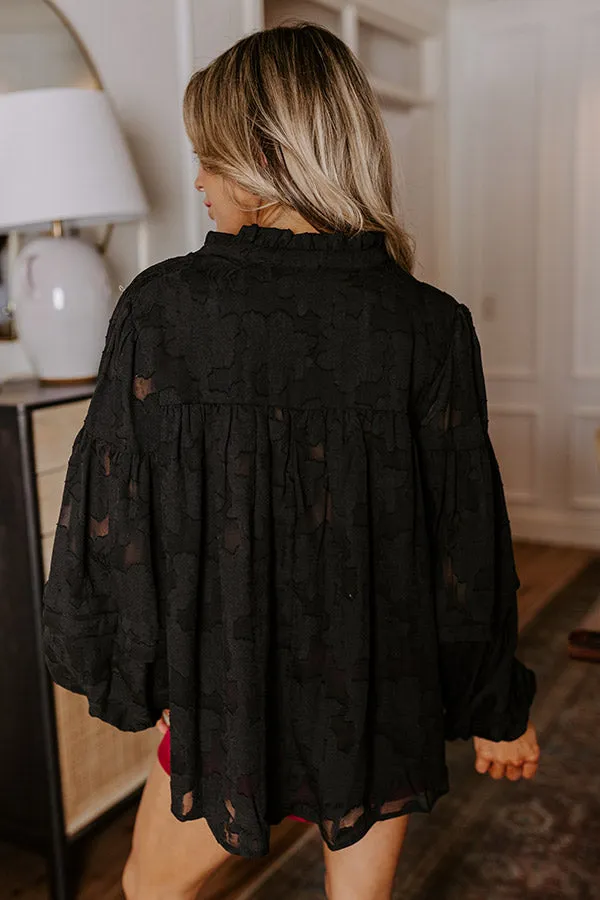 Chit Chat Over Cocktails Jacquard Top