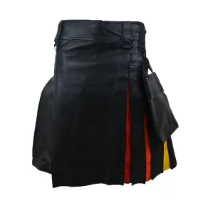 Custom LGBTQ Leather Kilt Rainbow