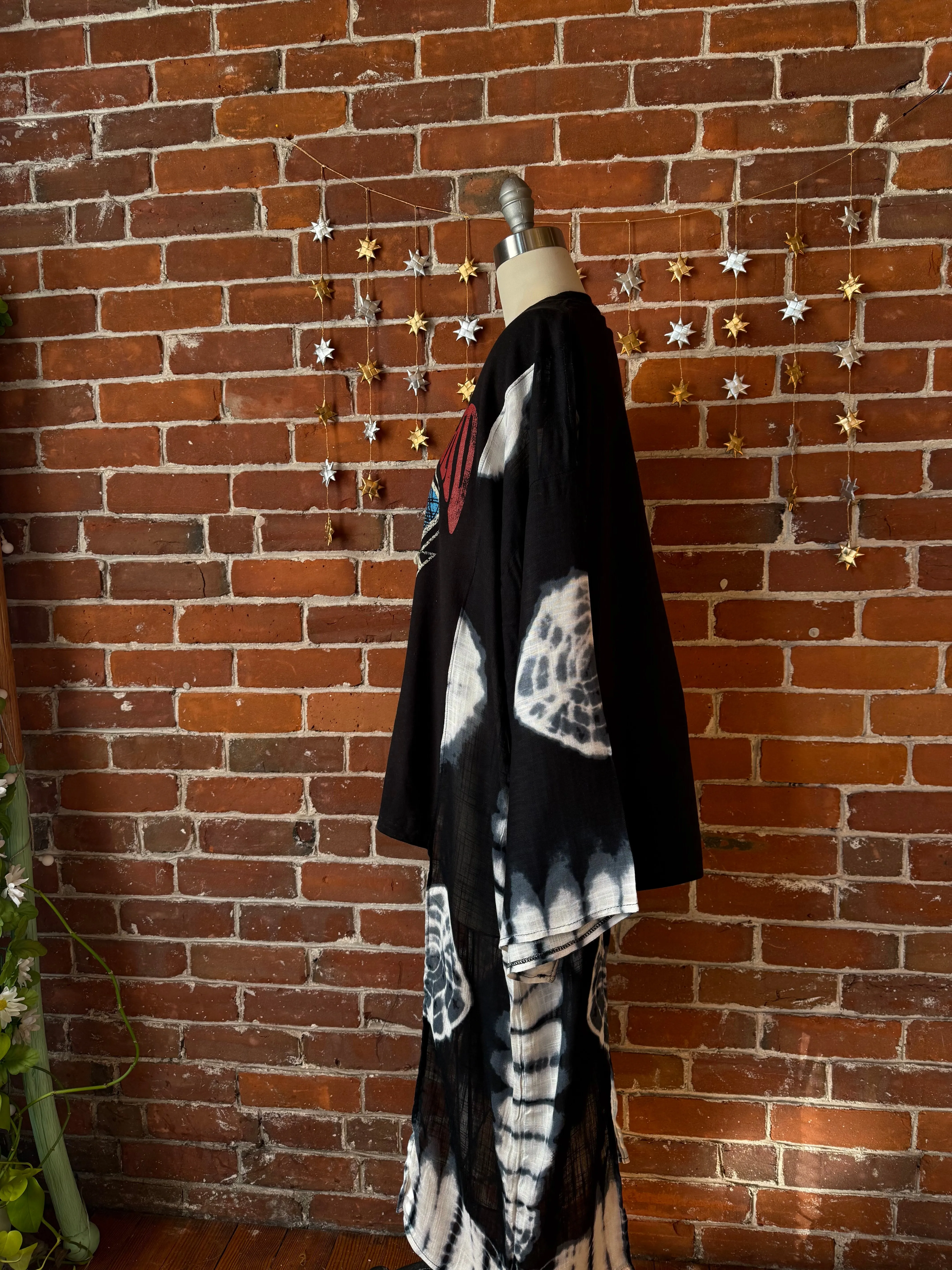 Grateful Dead Inspired Hybrid Tie Dye Hi Lo Top