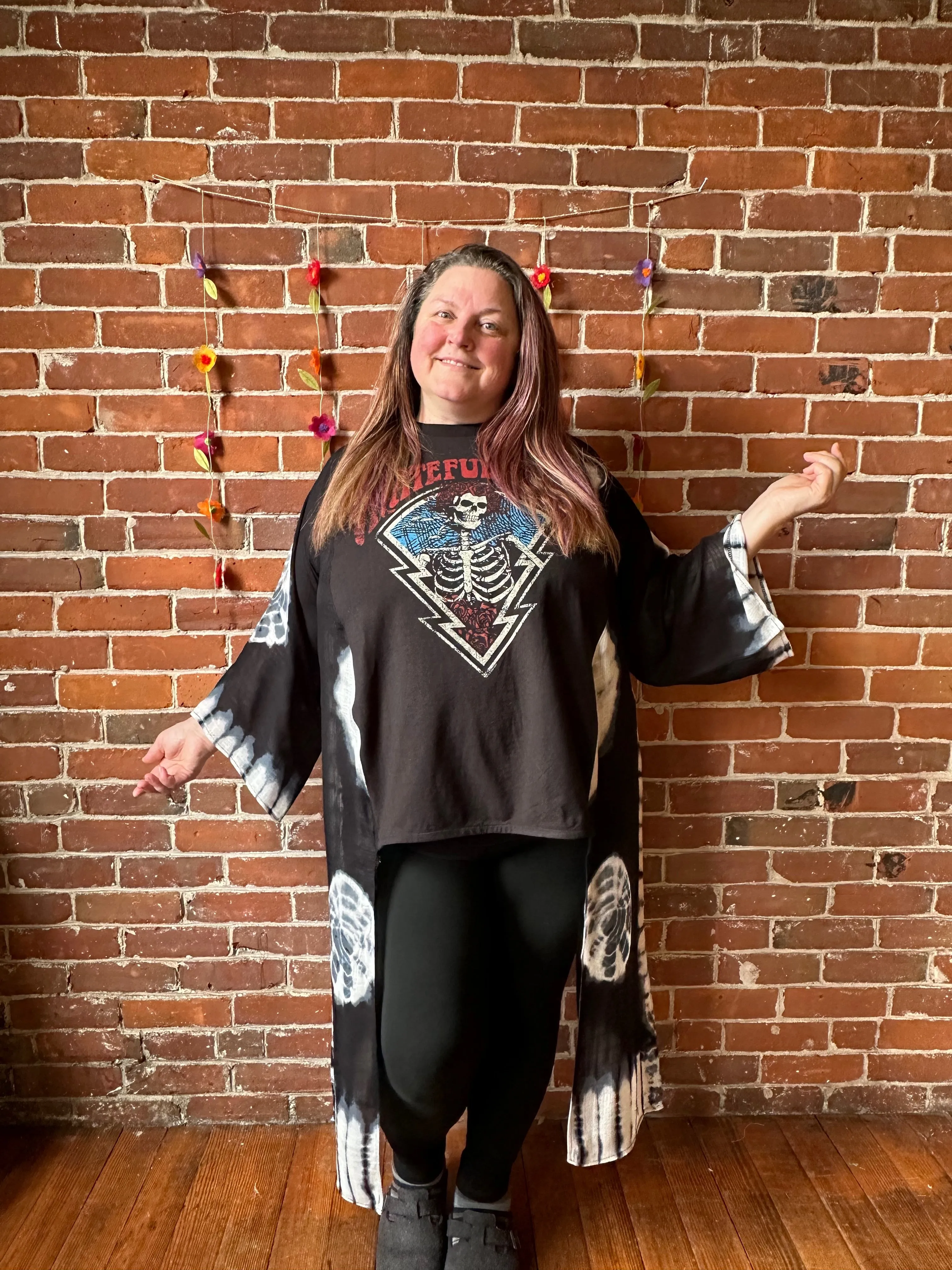 Grateful Dead Inspired Hybrid Tie Dye Hi Lo Top