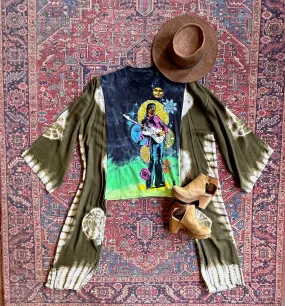 Jimi Hendrix Inspired Hybrid Tie Dye Hi Lo Top