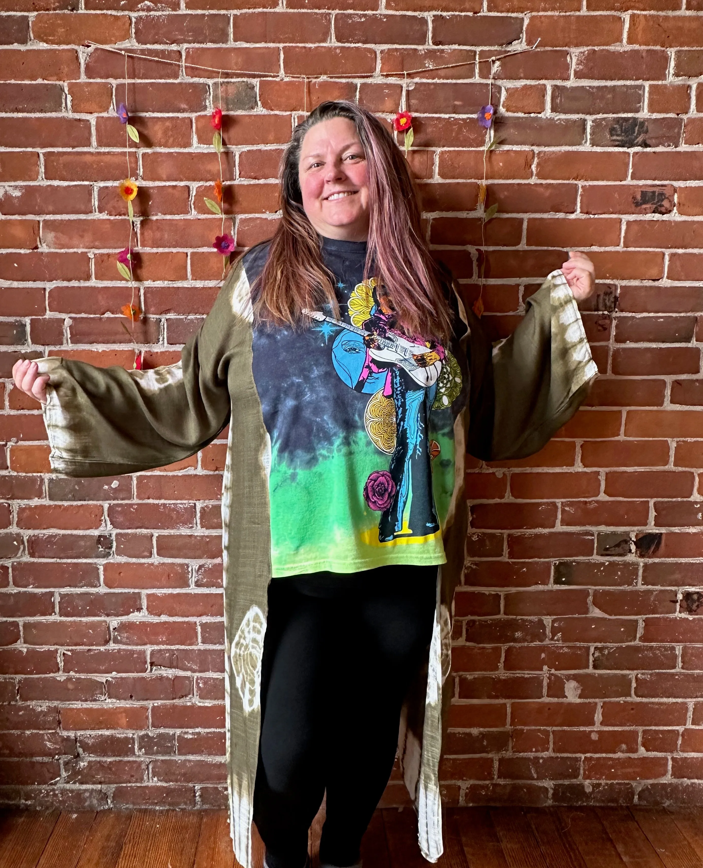 Jimi Hendrix Inspired Hybrid Tie Dye Hi Lo Top