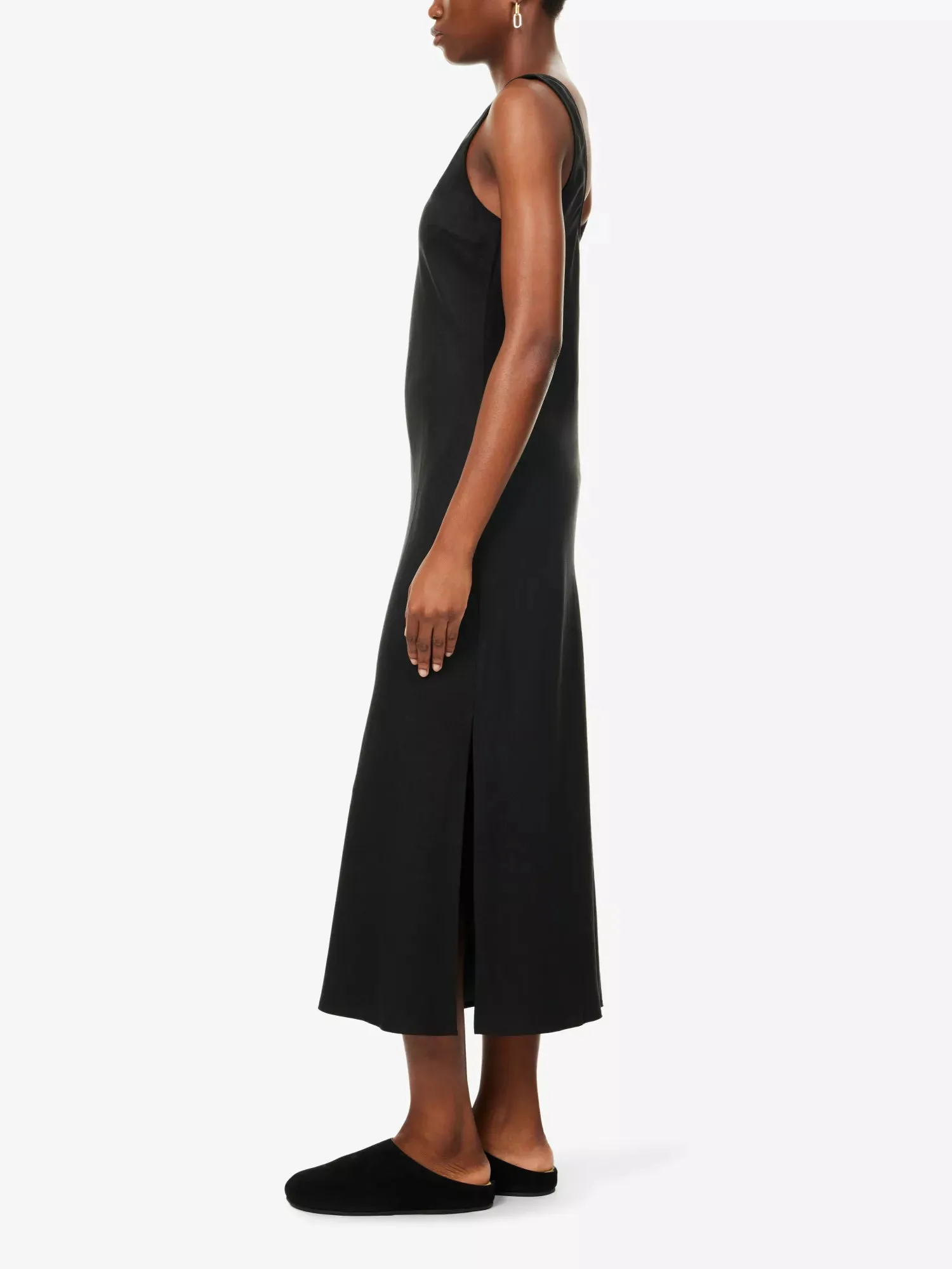 Kailani Dress Satin Crepe Black