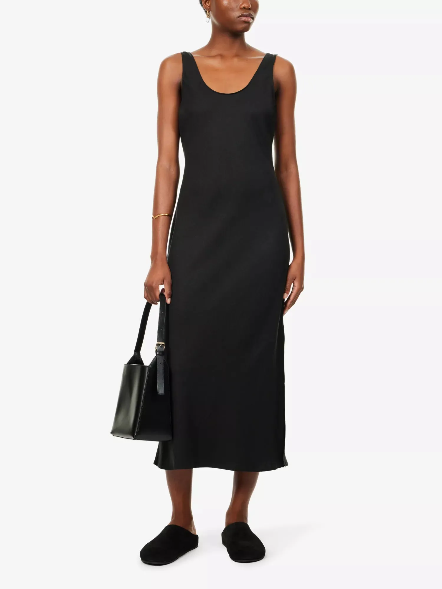 Kailani Dress Satin Crepe Black