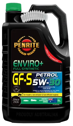 Penrite Enviro  GF-5 5W-30 Full Synthetic Engine Oil 5L - EPLUSGF5005 (Pickup Only)
