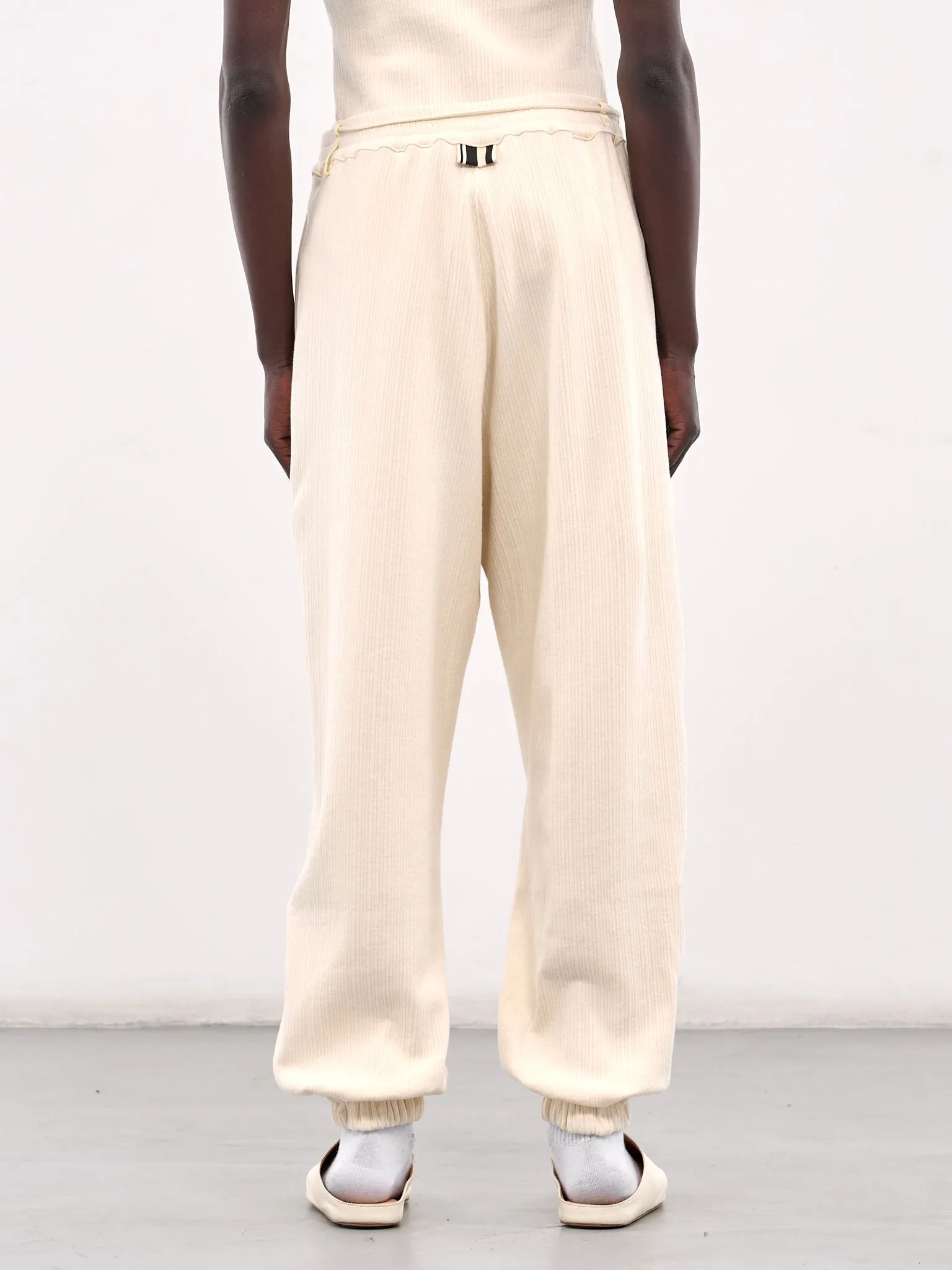 Seersucker Fleece Sweatpants (25E96MUJ16-004-IVORY)
