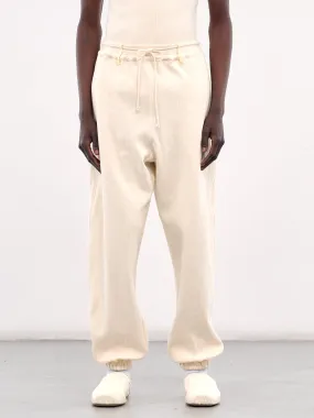 Seersucker Fleece Sweatpants (25E96MUJ16-004-IVORY)