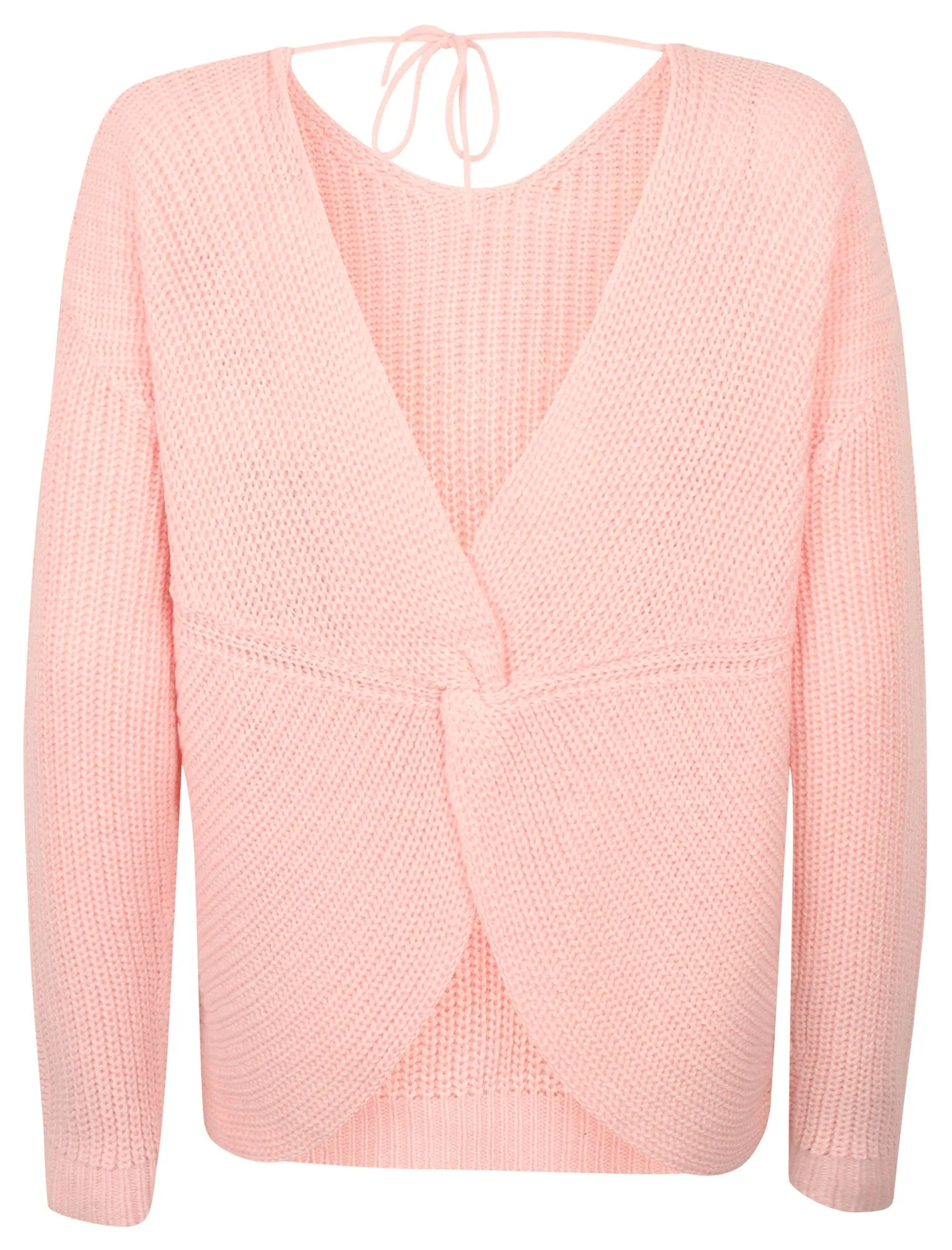 Tiah Twist Back Knitted Jumper in Almond Blossom - Tokyo Laundry